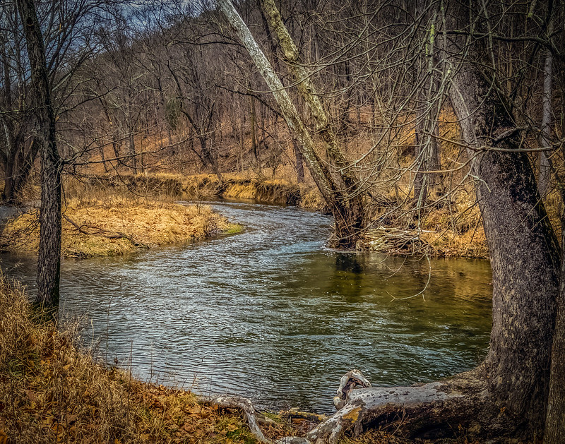 The river and bike trail near First Peoples Community FCU Industrial Boulevard Branch.