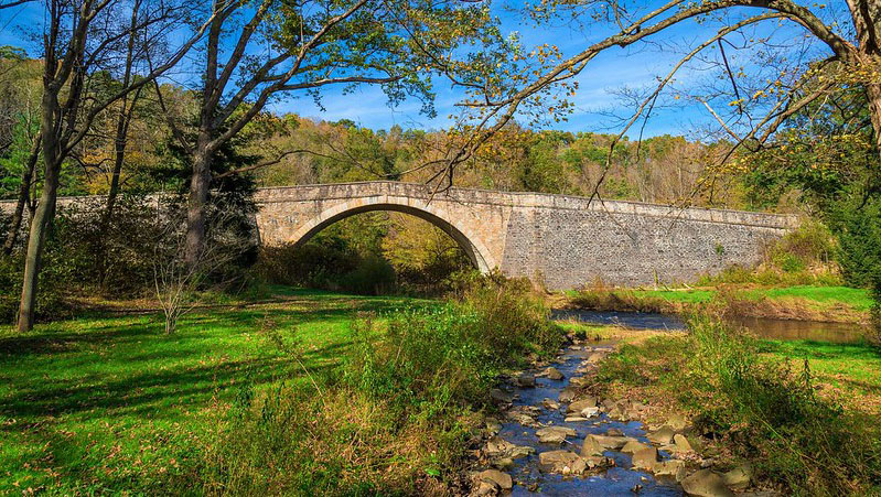 The picturesque Cassleman River Bridge in Grantsville, MD.