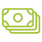 stack of dollar bills icon illustration